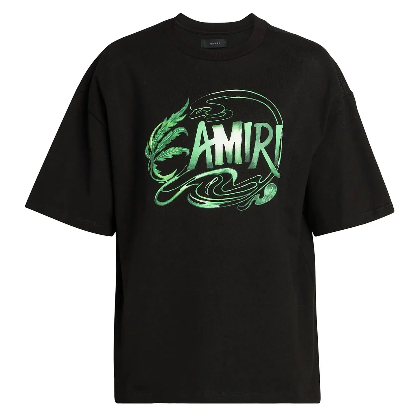 Amiri Leaf Oversized Tee Black
