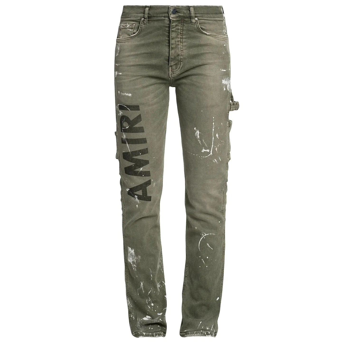 Amiri Stencil Slim Jean Olive