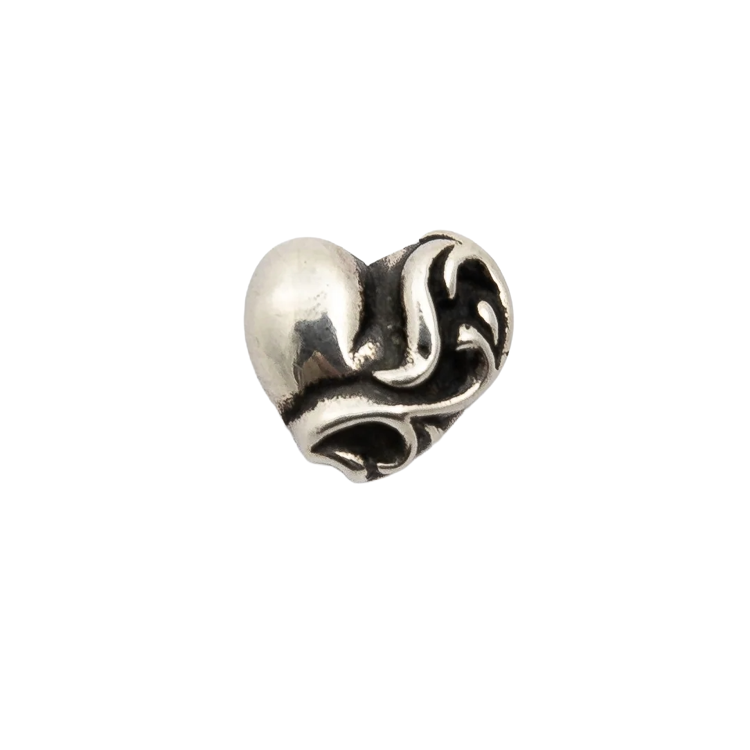 Chrome Hearts Silver Heart Stud Earring