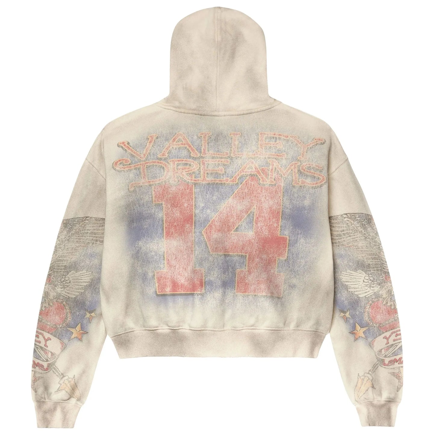 Vale Forever Nostalgia Zip-Up Hoodie Tattered Cream