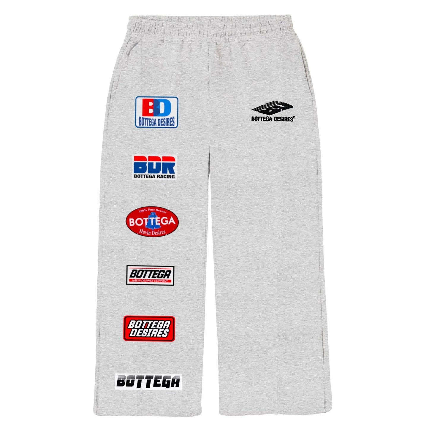 Bottega Desires Patches Sweatpants Grey