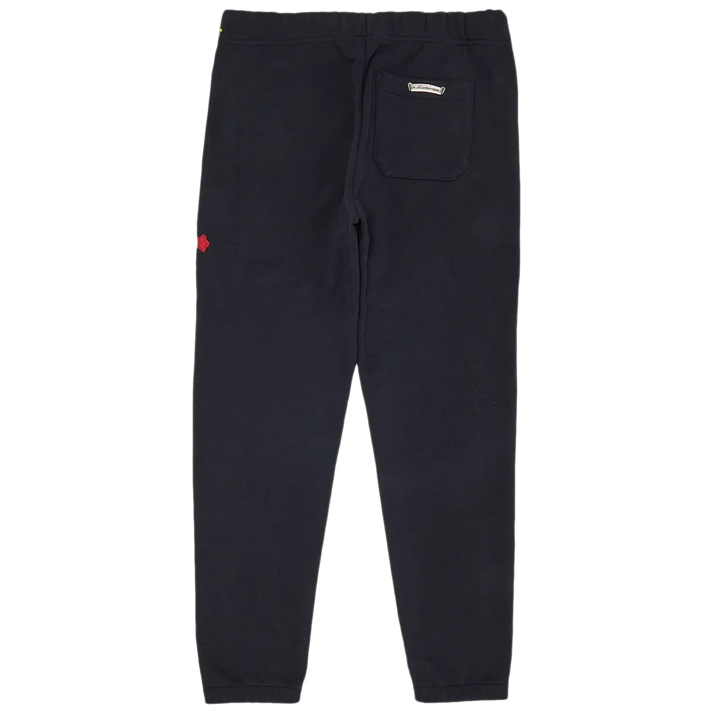 Chrome Hearts Paper Jam Leather Triple Cross Sweatpants Navy