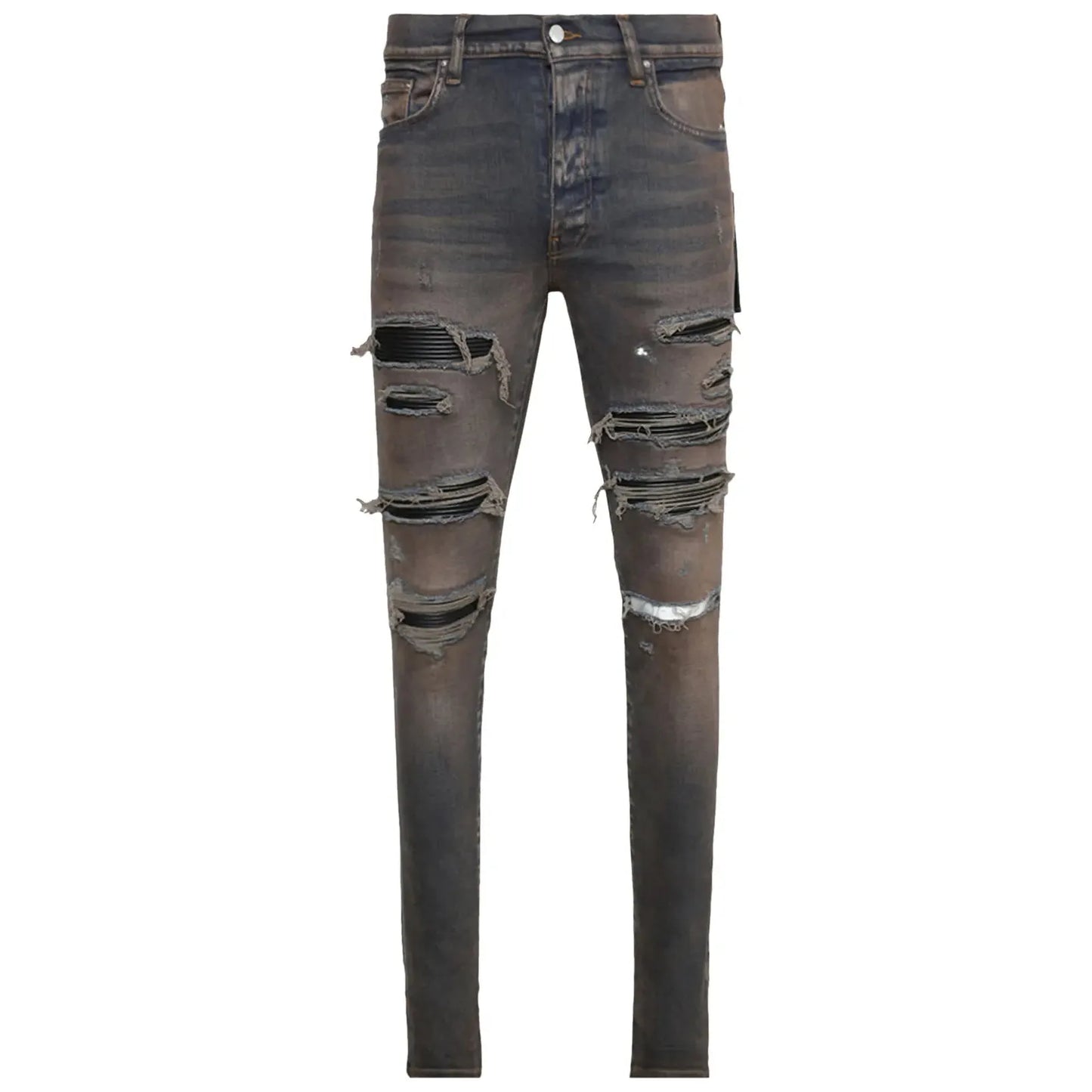 Amiri Leather Thrasher Dark Indigo