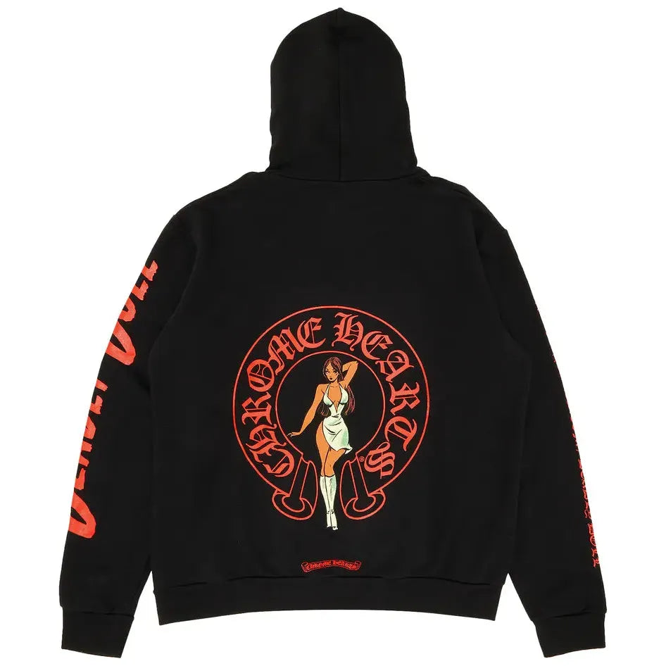 Chrome Hearts Deadly Doll Online Exclusive Hoodie Black/Red