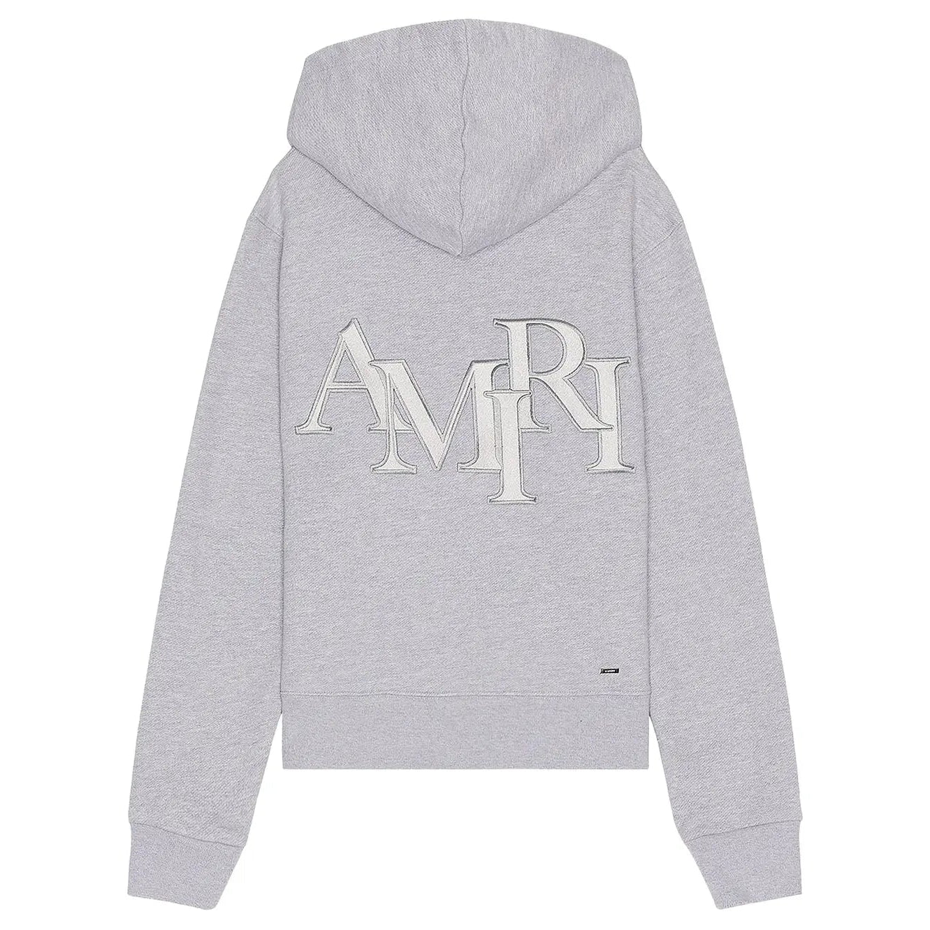 Amiri Staggered Hoodie Heather Grey
