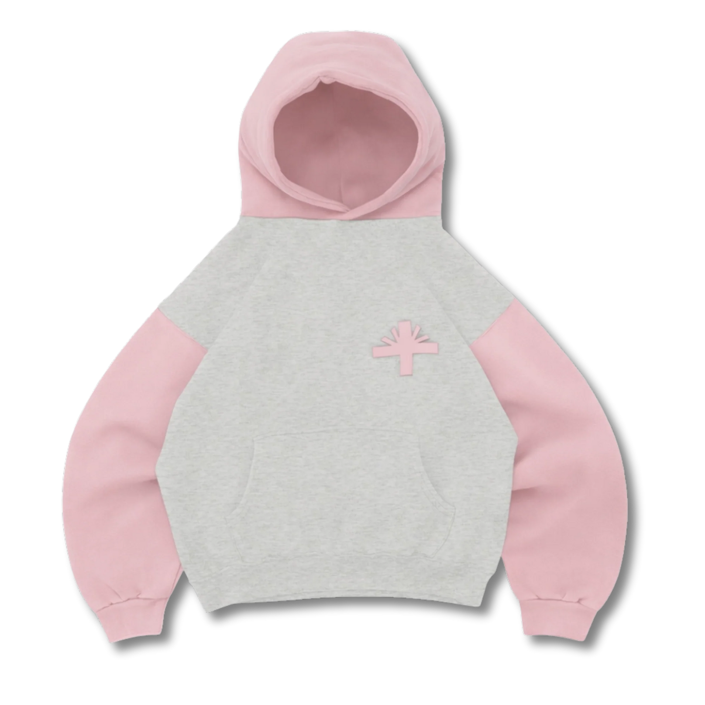 Vertabrae Two Tone Hoodie Pink