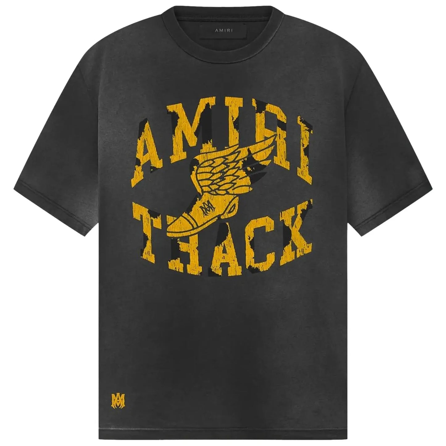 Amiri Track Tee Faded Black