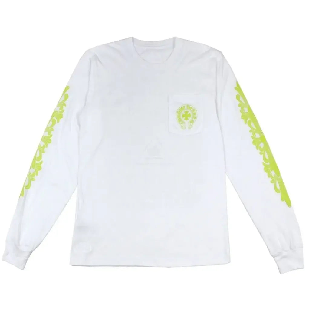 Chrome Hearts Neon Eye Chart L/S T-Shirt White