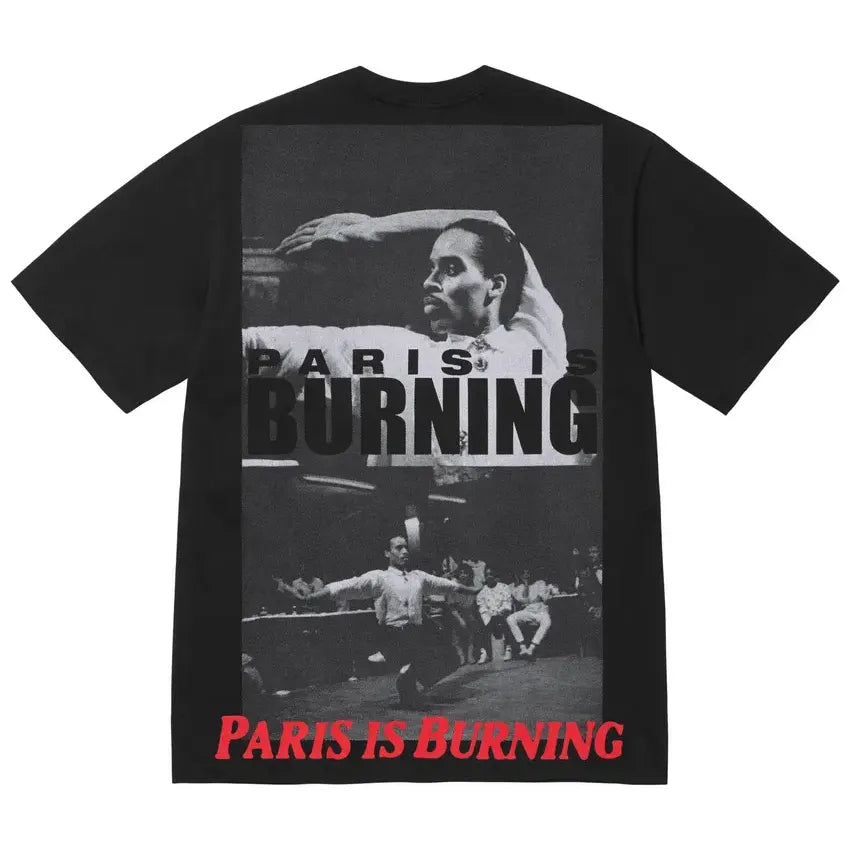 Supreme Paris Is Burning Tee Black
