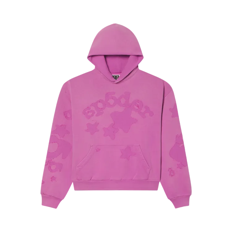 Sp5der Applique Beluga Hoodie 'Dusty Rose'