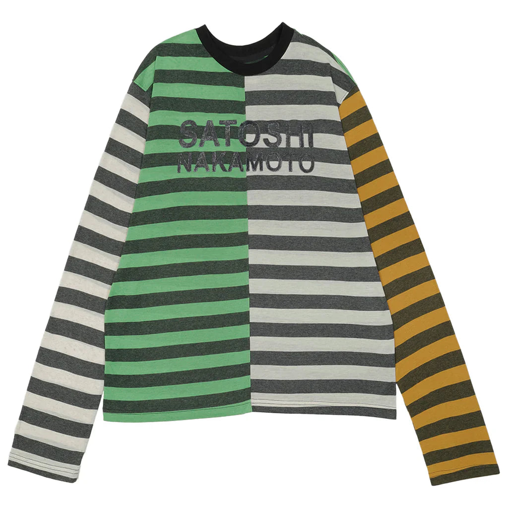 Satoshi Nakamoto Offset Stripe Logo LS