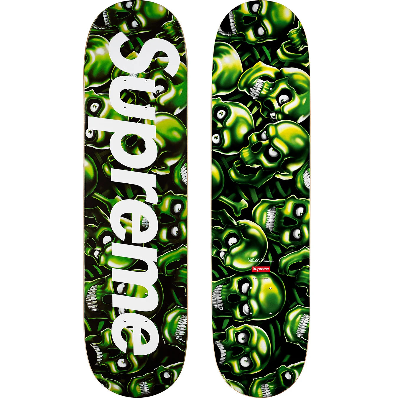 スケートボード Supreme Skull Pile Skateboard Deck Multi Supreme Skull Pile Skateboard Deck Multi - SS18 - US