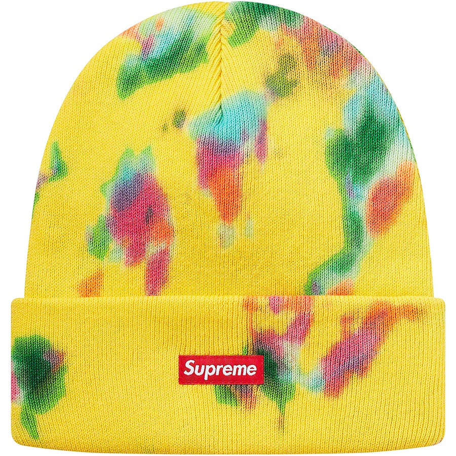 Supreme Splatter Dyed Beanie Yellow