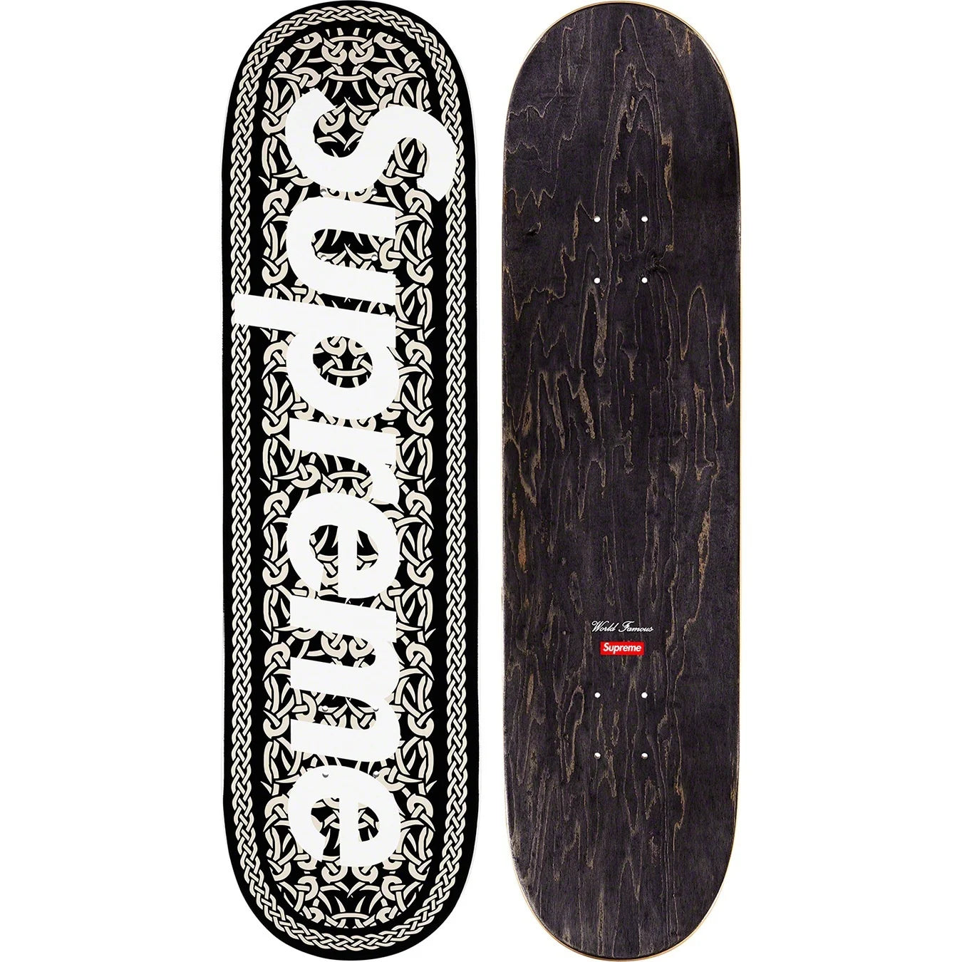 Supreme Celtic Knot Skateboard Deck Black