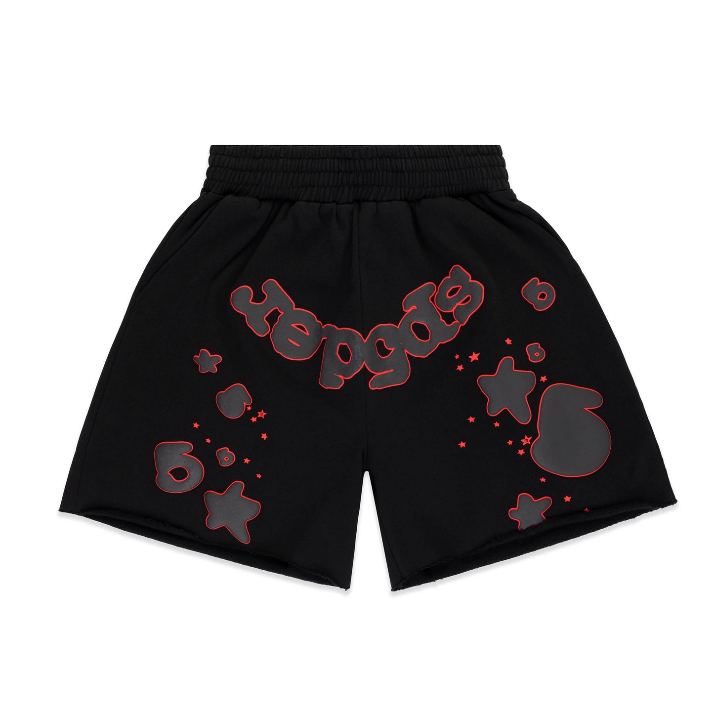 Sp5der Beluga Outline Sweatshort Black