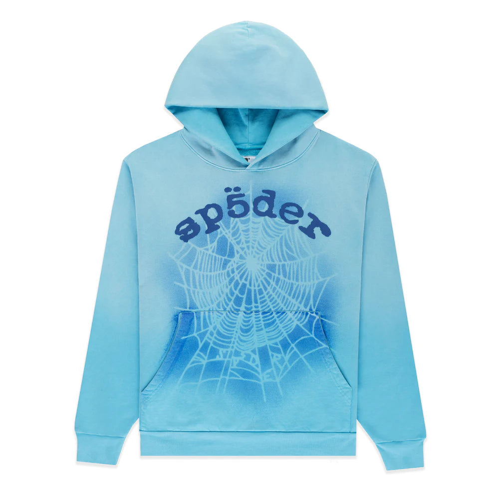 Sp5der OG Web V2 Spray Hoodie Light Blue – Endless Supply Sp5der OG Web V2 Spray Hoodie Light Blue – Endless Supply
