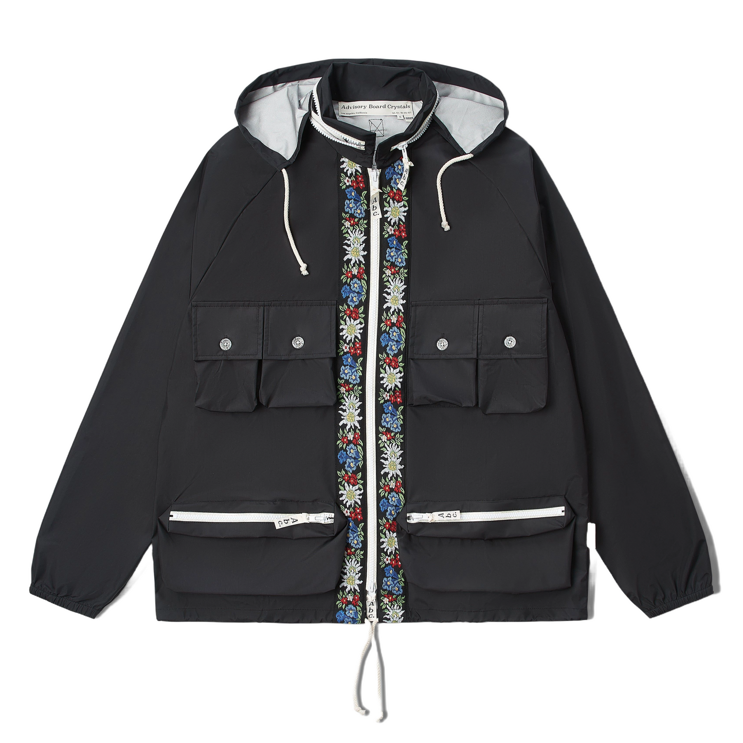 Advisory Board Crystals Nylon Taffeta Spring Jacket Black