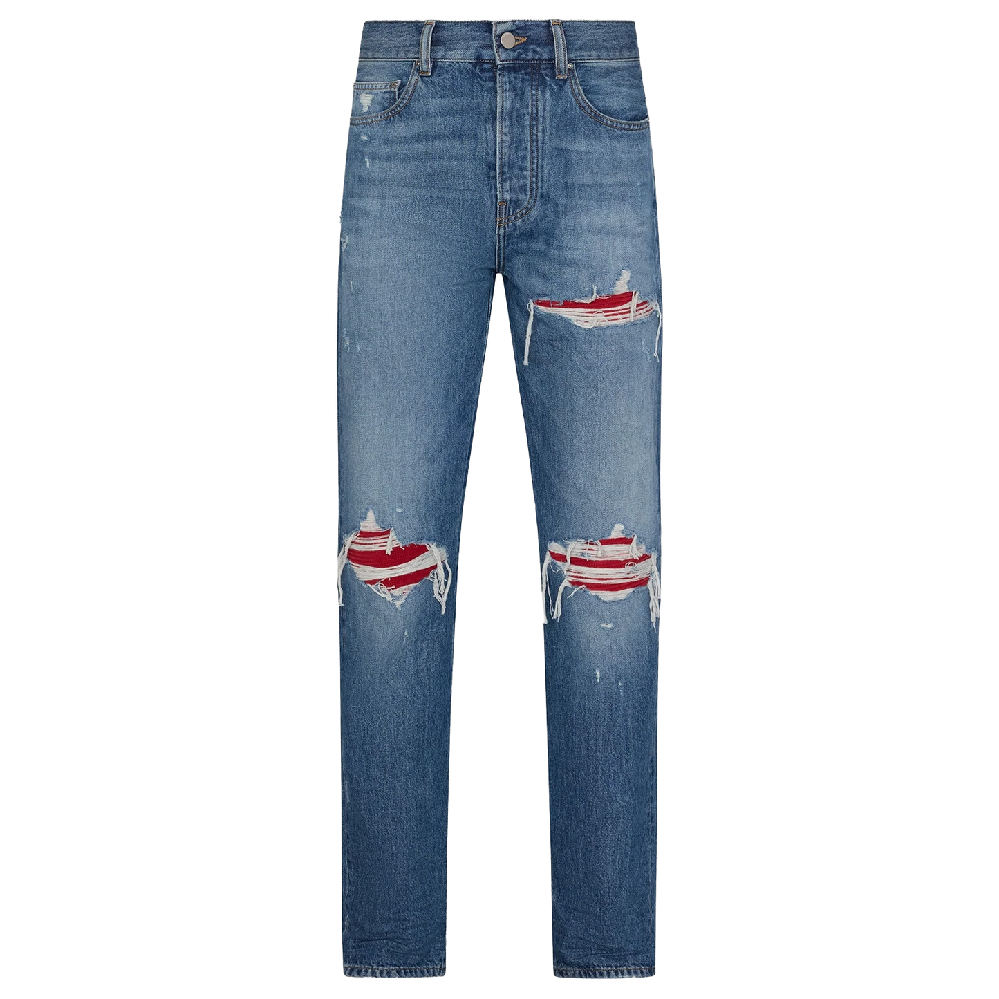 Amiri Suede Straight MX1 Jean Medium Indigo