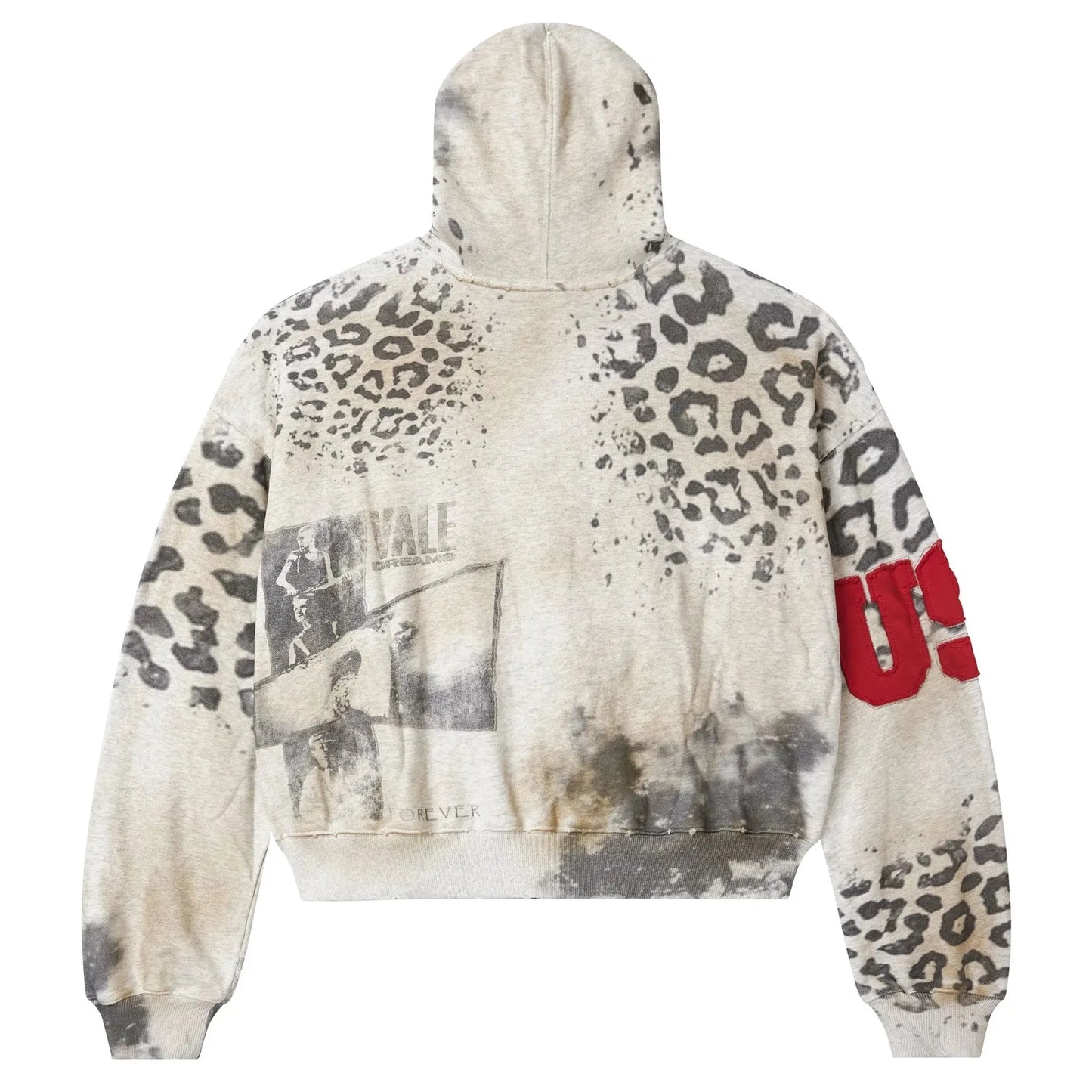 Vale Forever Cheetah Zip-Up Hoodie Grey