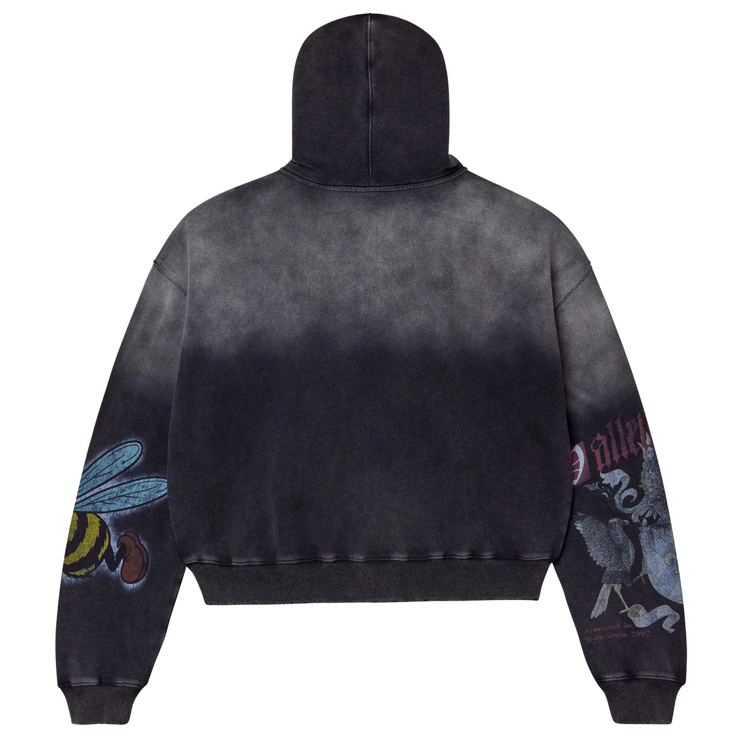 Vale Forever Blasted Zip-Up Hoodie Black