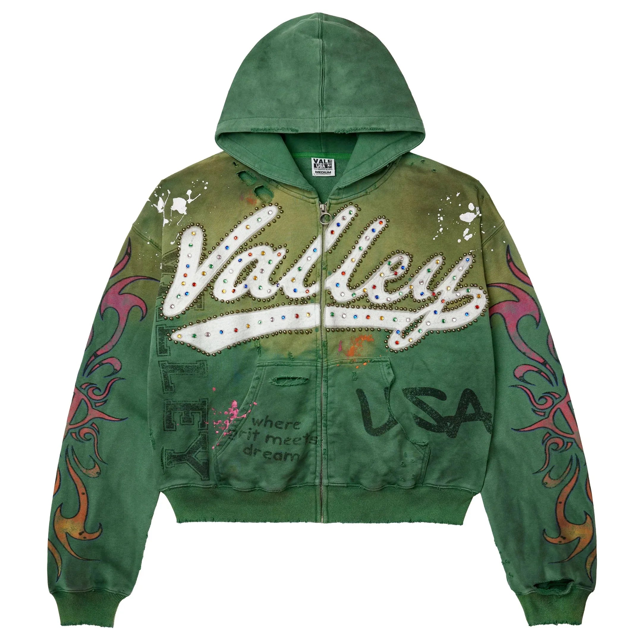 Vale Forever Inferno Zip-Up Hoodie Green – Endless Supply