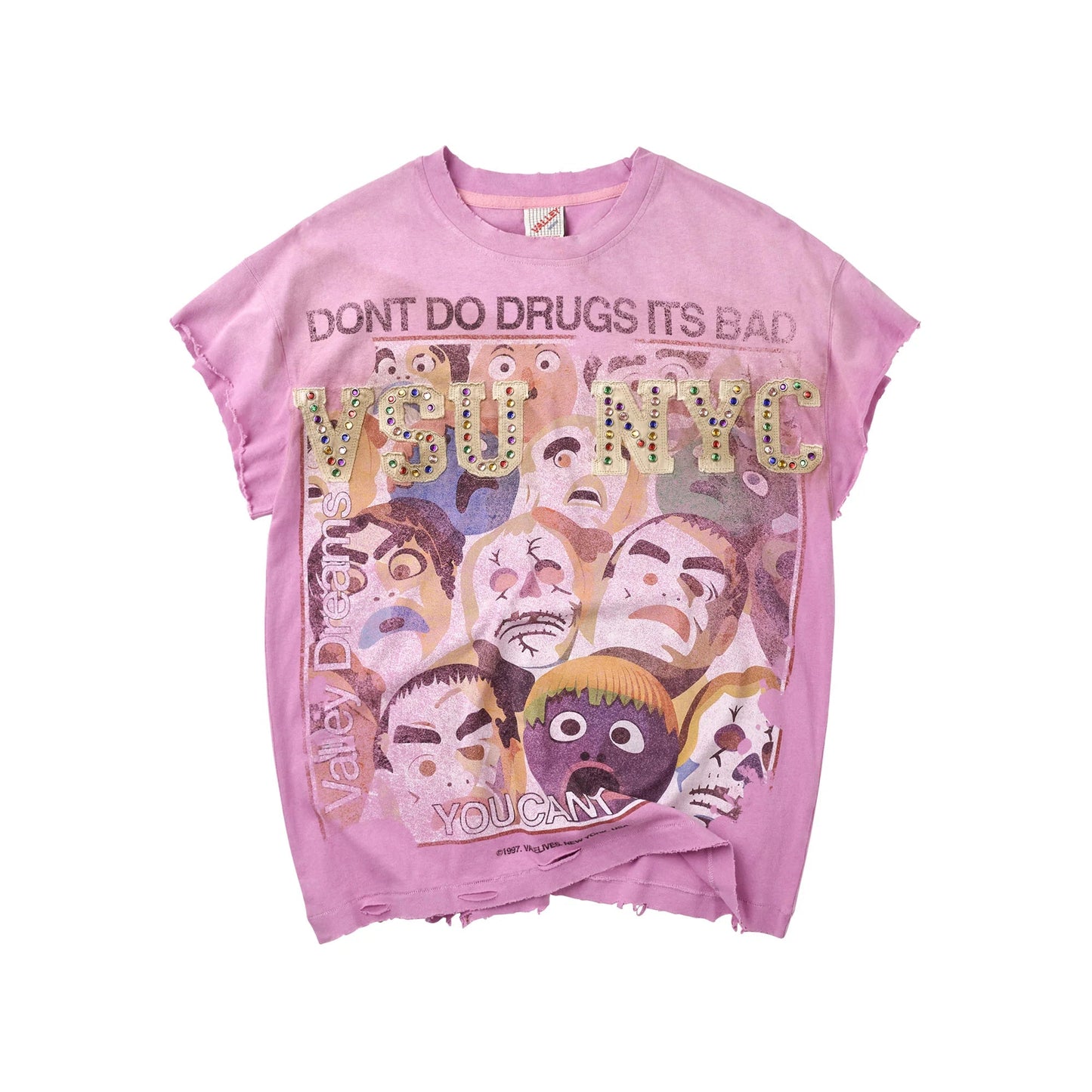 Vale Forever No Drugs Tank Pink