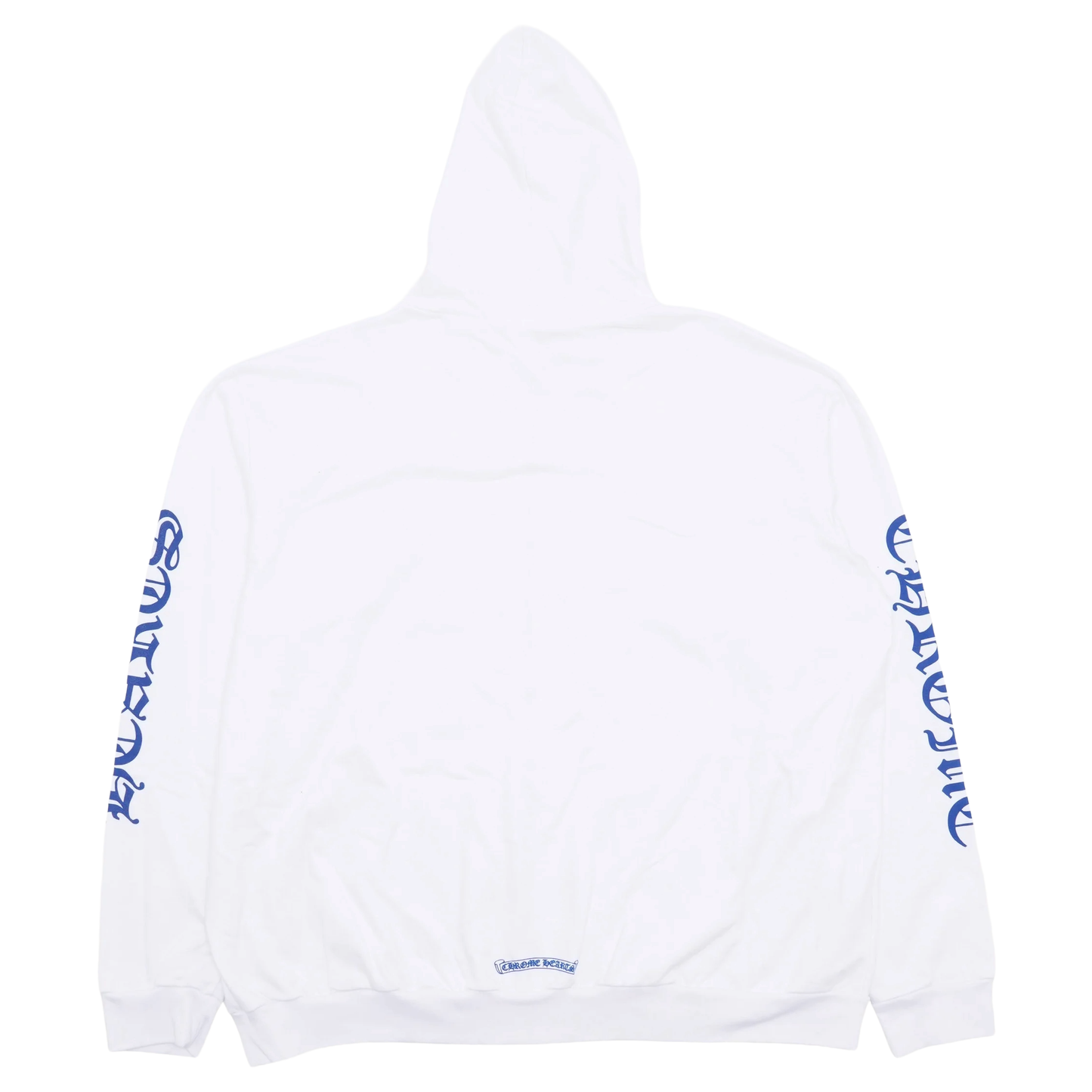 Chrome Hearts Vertical Logo Zip-Up Hoodie White/Blue