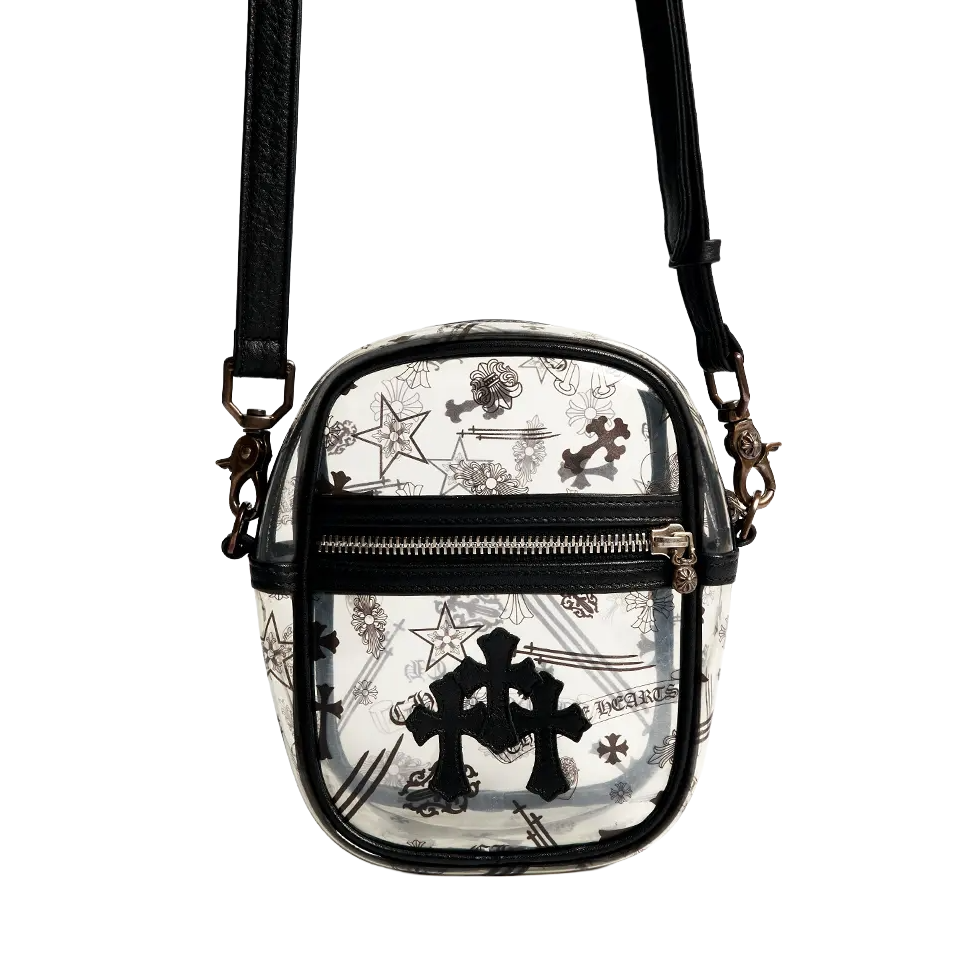 Chrome Hearts Taka Mini Vinyl Shoulder Bag Clear/Black