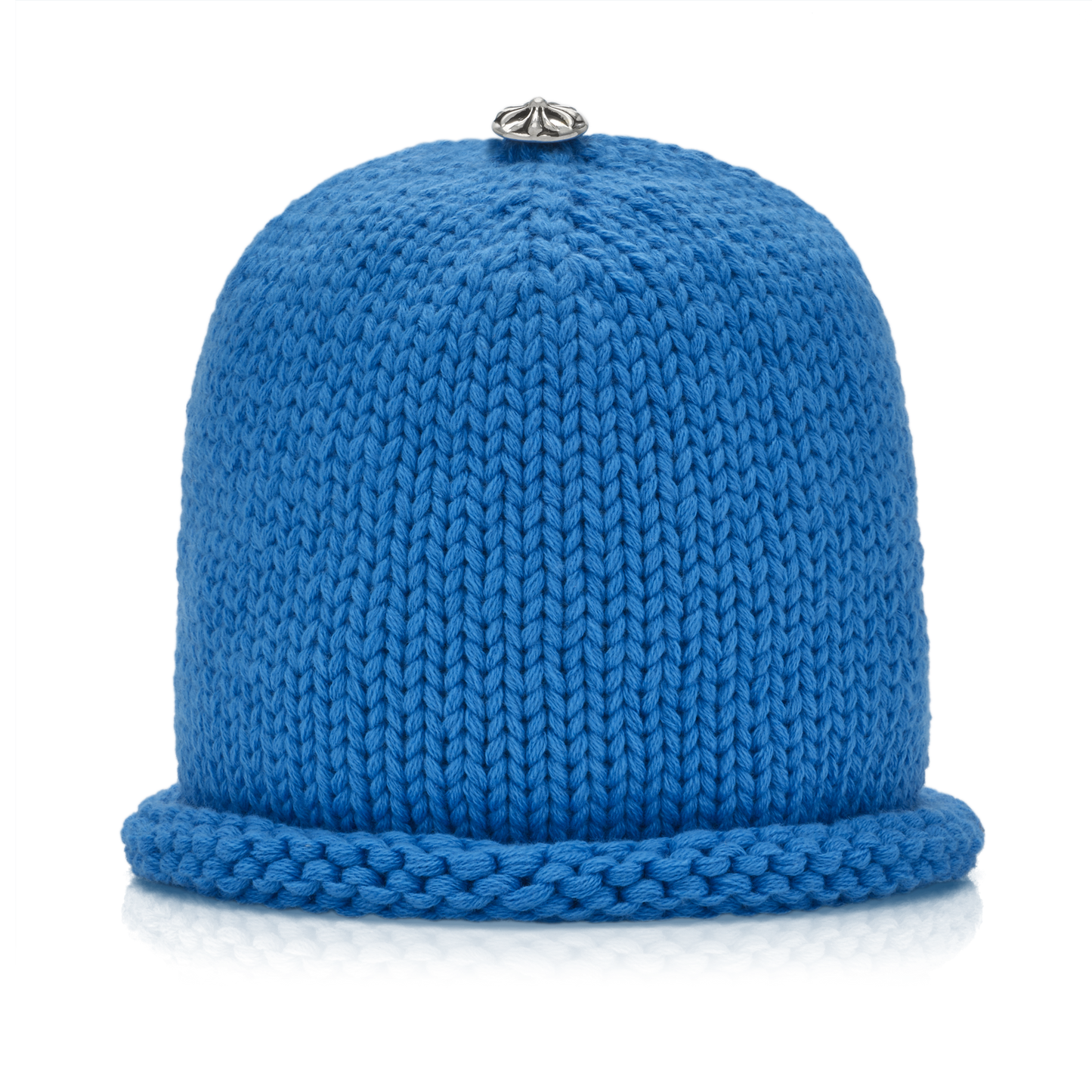 Chrome Hearts Purple Cemetery Cross Patch Cashmere Beanie Blue