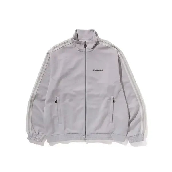 BAPE Line Camo Jacquard Bathing Ape Logo Track Jacket Silver