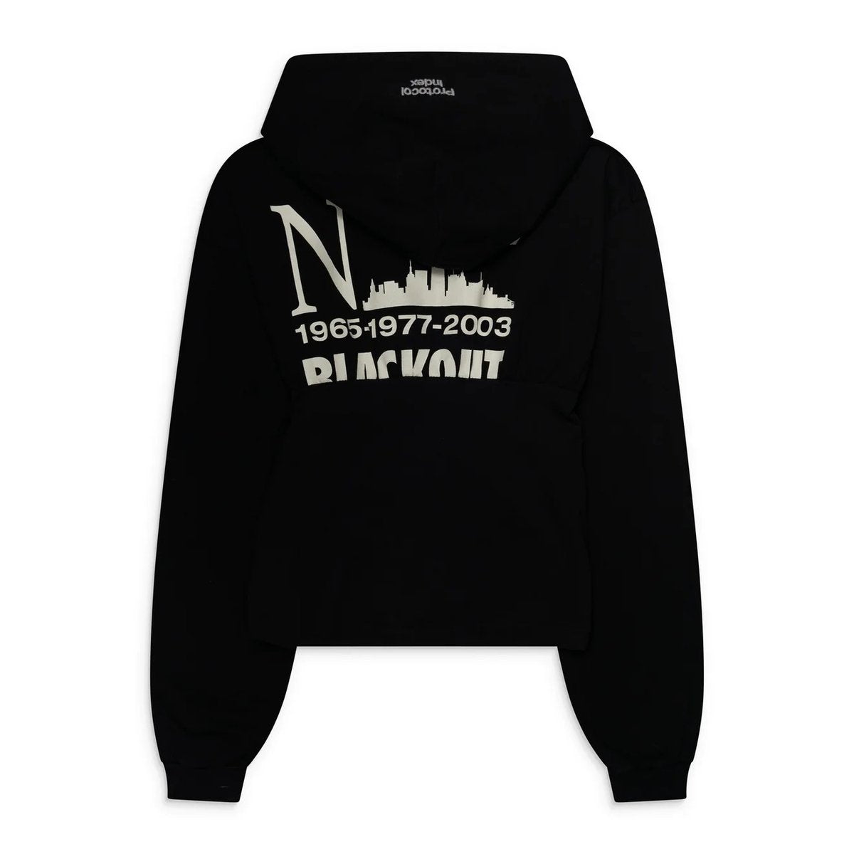 Protocol Index Reconstructed Hourglass Hoodie Black