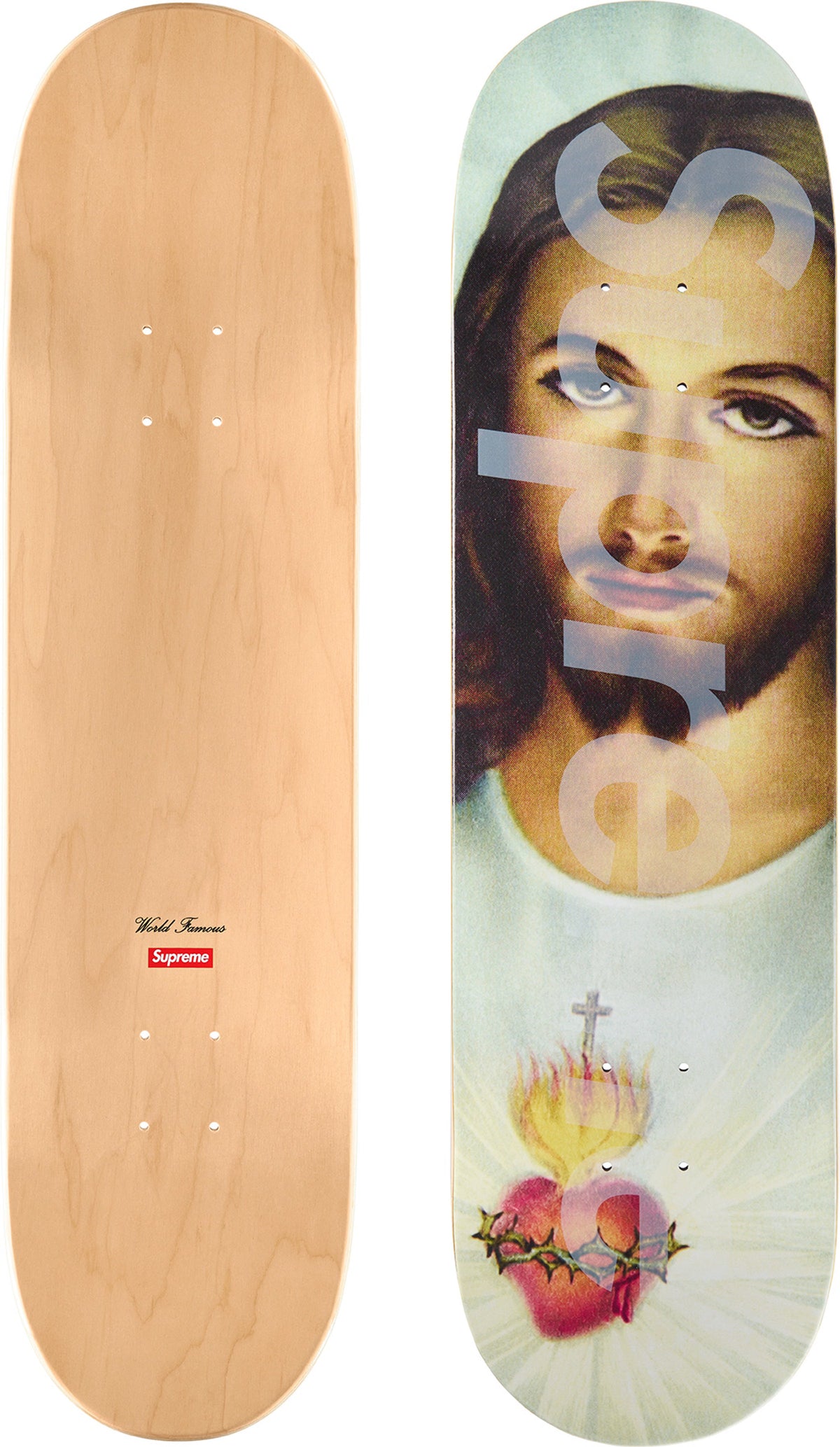 Supreme Prayer Card Skateboard Deck Multicolor