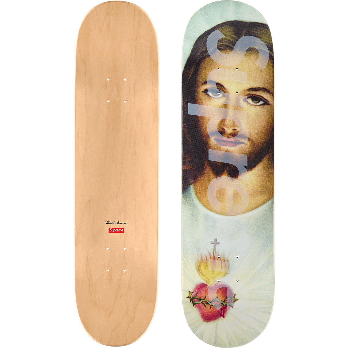 Supreme Prayer Card Skateboard Deck Multicolor