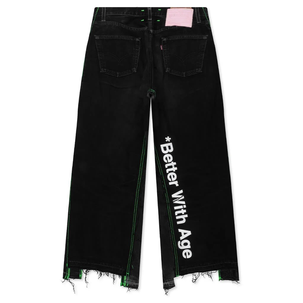 *Better With Age Monroe Triple Wide Denim Trouser Black