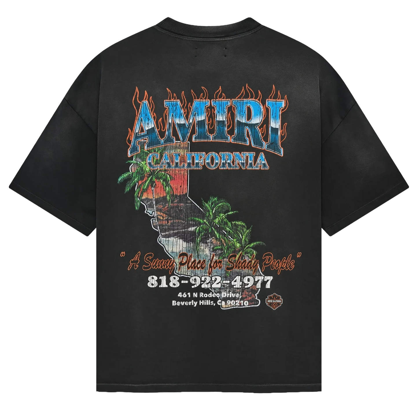 Amiri Sunny Place Oversized Tee Black