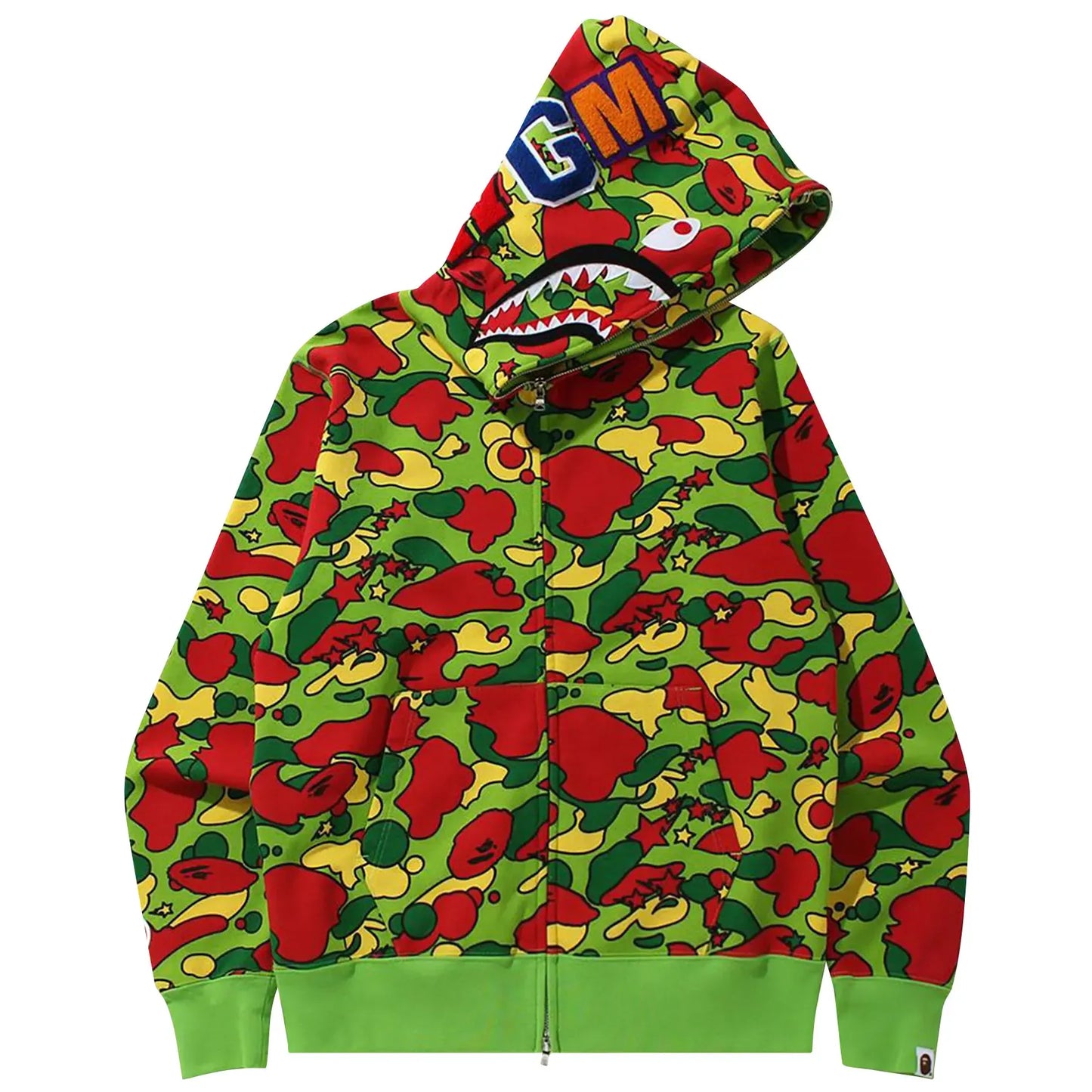 BAPE Sta Camo Shark Full Zip Hoodie Green