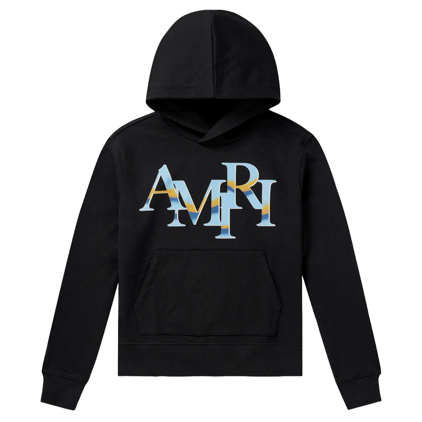 Amiri Staggered Chrome Hoodie Black
