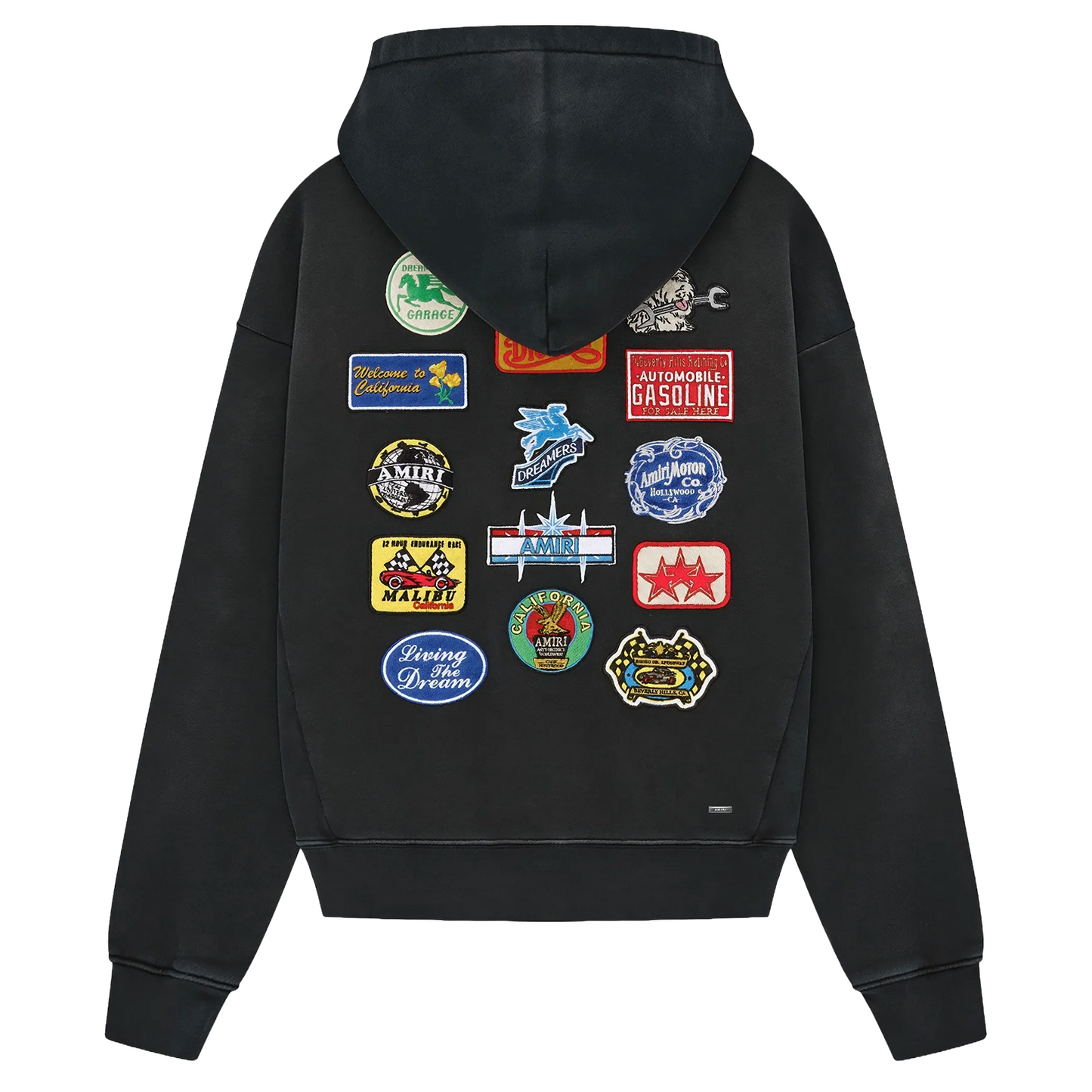 Amiri Station Patch Oversized Hoodie Black