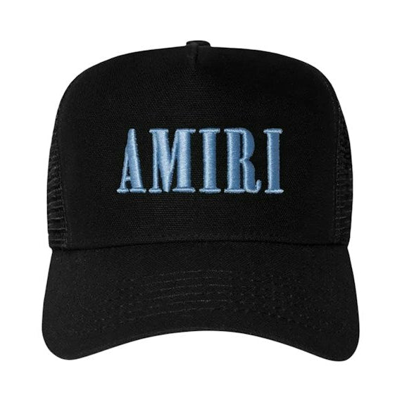 AMIRI Core Logo Trucker Cap Black/Dusty Blue