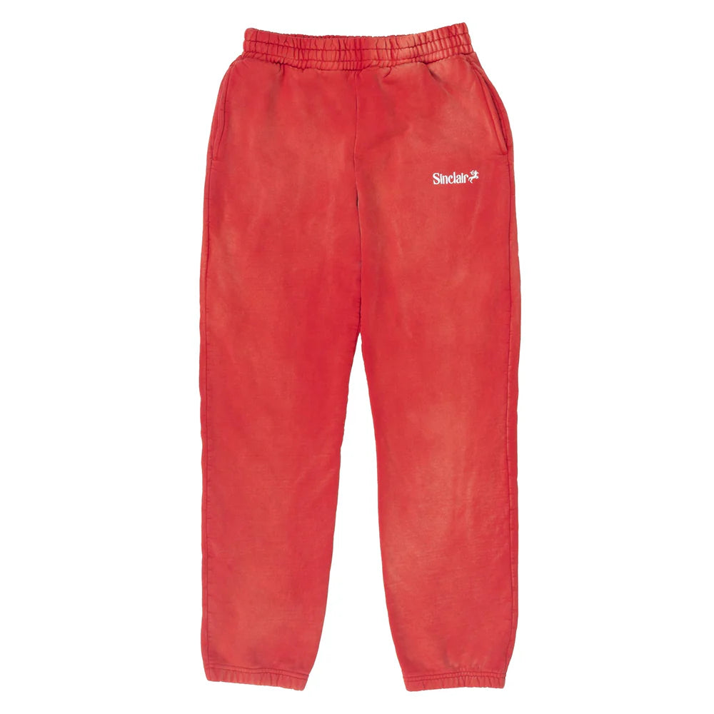 Sinclair Faded Essential Sweatpants Red