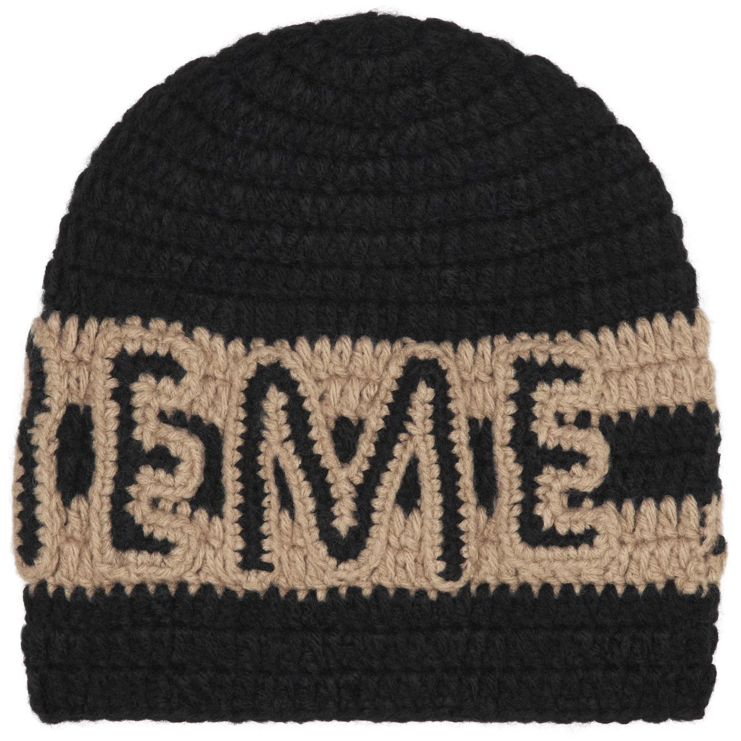 Supreme Crochet Logo Beanie Black