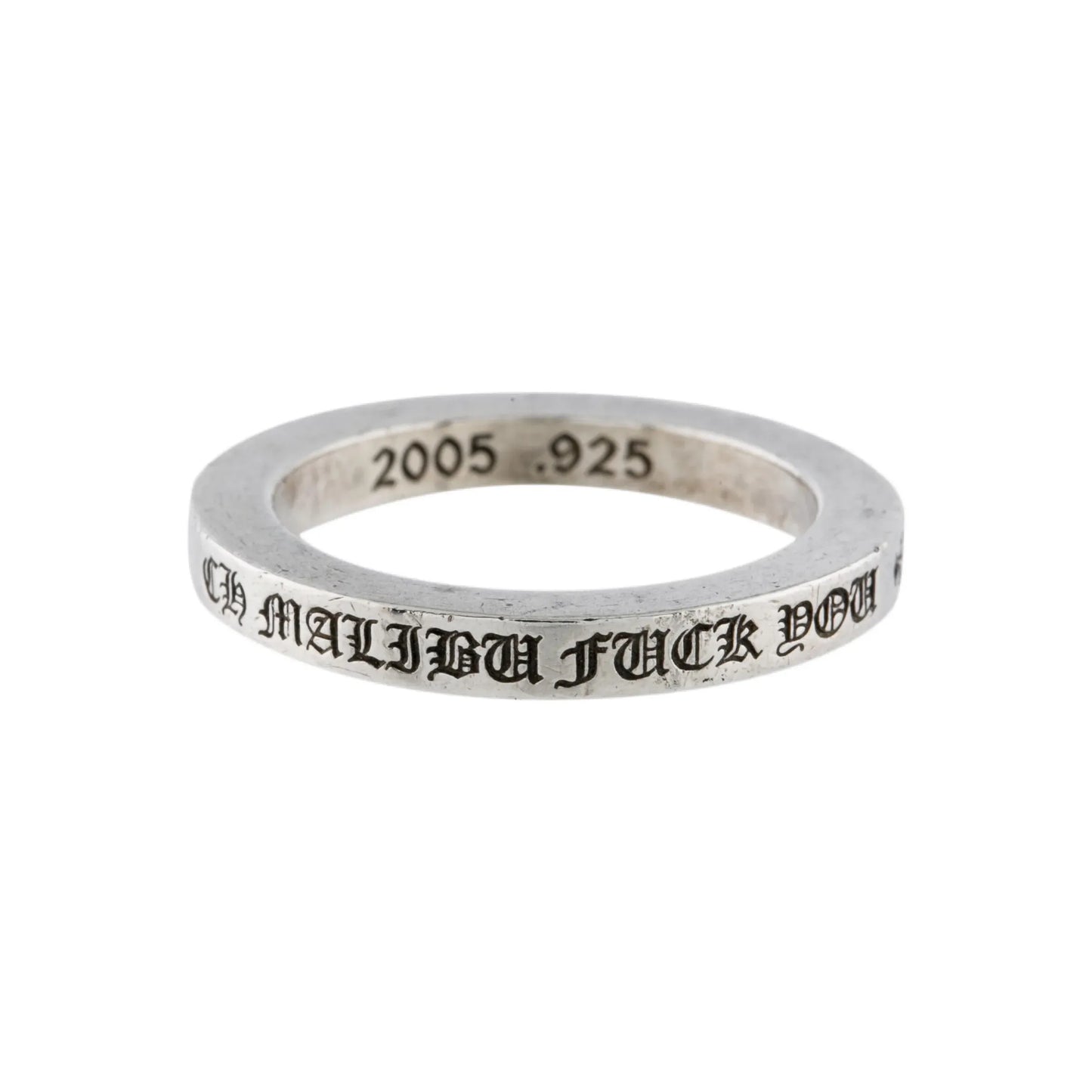 Chrome Hearts Malibu F**k You'Spacer Ring Silver