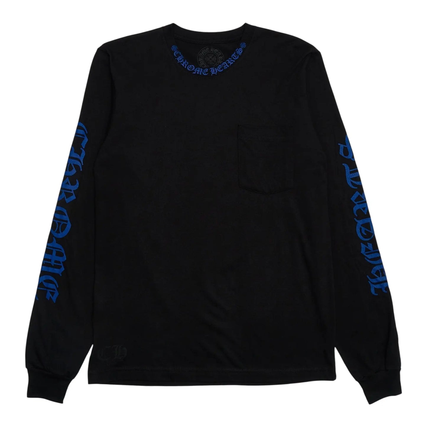 Chrome Hearts Neck Logo L/S T-Shirt Black/Blue