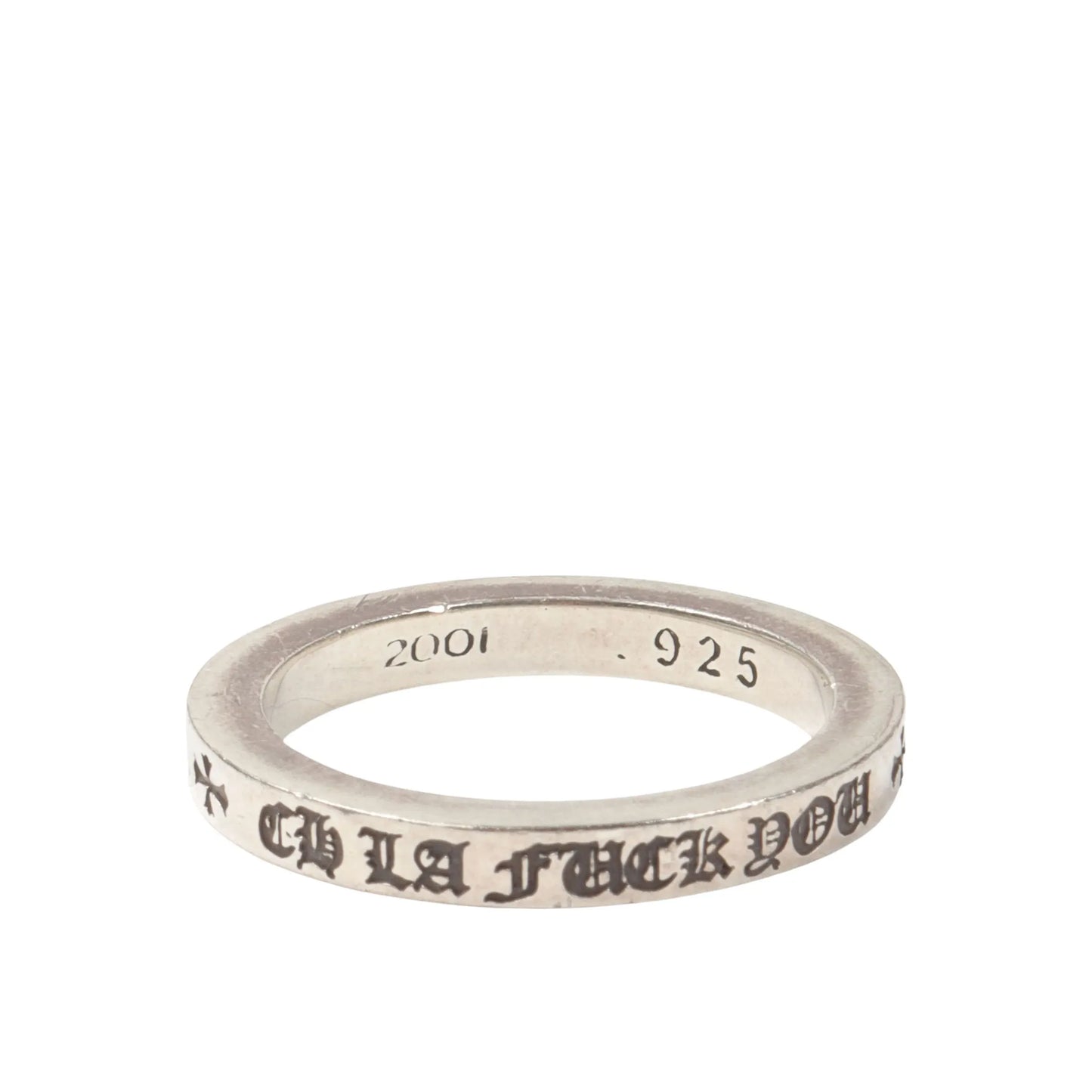 Chrome Hearts Los Angeles F**k You Spacer Ring Silver
