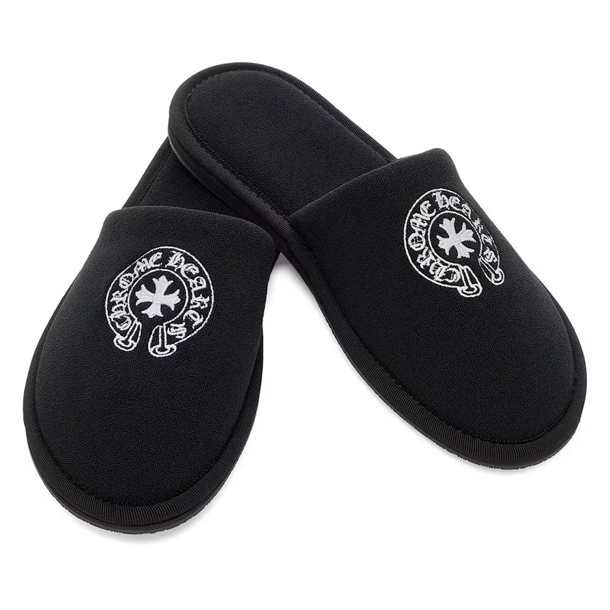 Chrome Hearts Hotel Slippers Black
