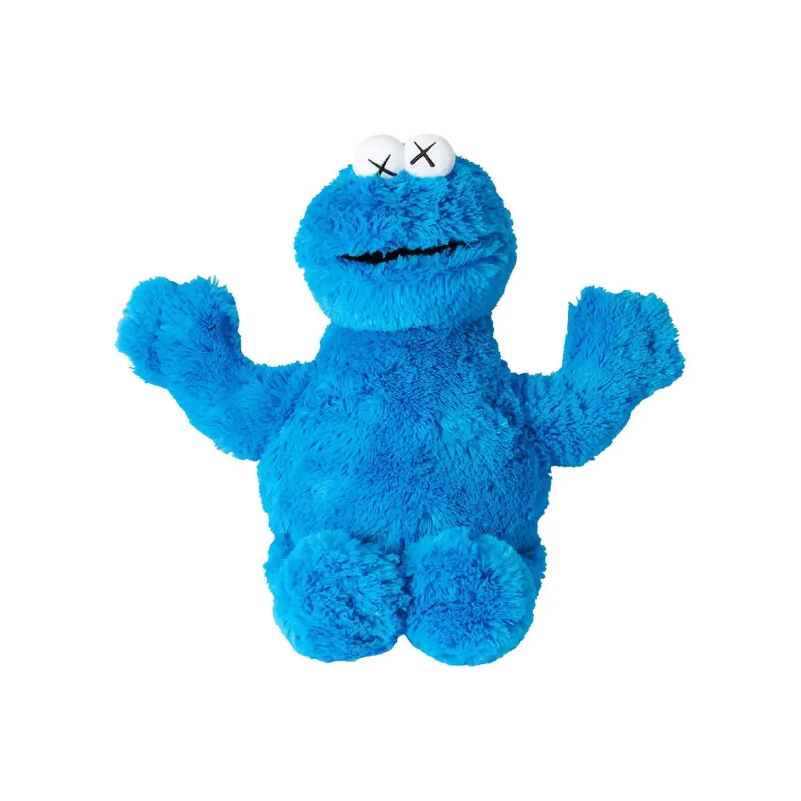 KAWS Sesame Street Uniqlo Cookie Monster Plush Toy Blue