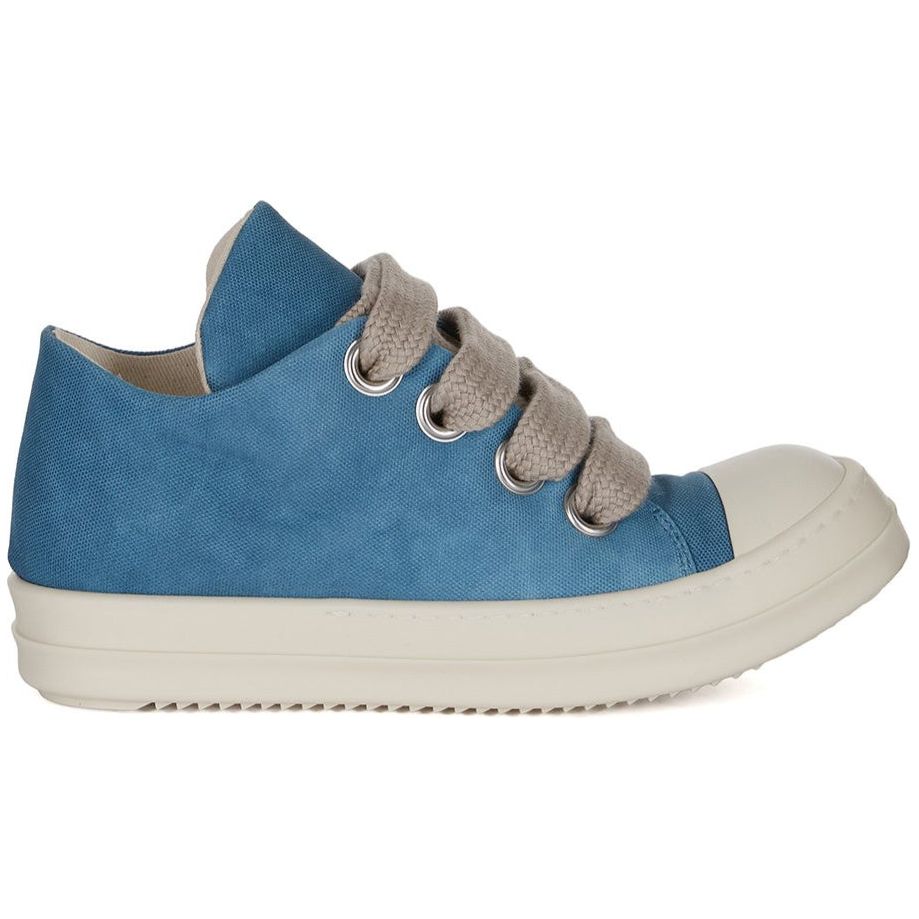 Rick Owens DRKSHDW SS25 Hollywood Jumbo Laced Puffer Low Sneakers Toothpaste/Milk/Milk