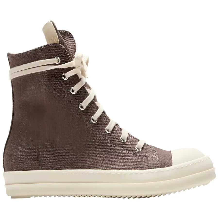 Rick Owens DRKSHDW Denim High Sneakers Dark Dust/Milk/Milk