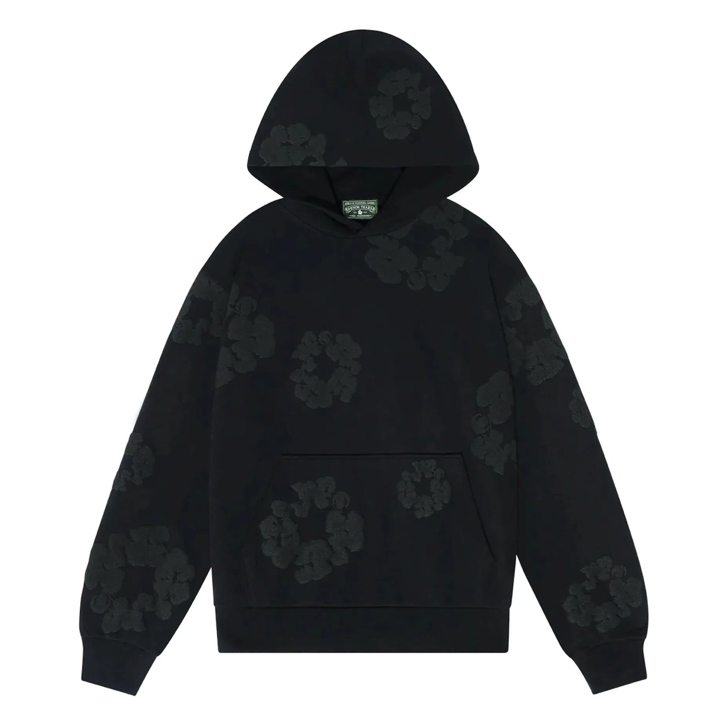 Denim Tears Cotton Wreath Hoodie Black Monochrome