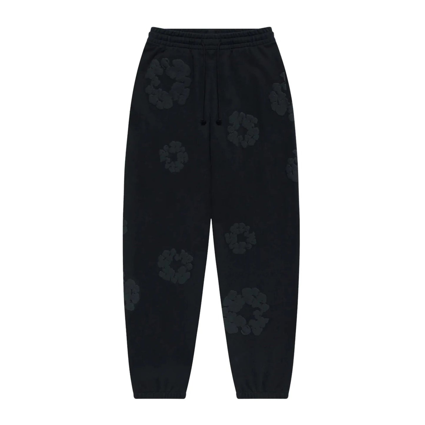 Denim Tears Cotton Wreath Sweatpants Black Monochrome